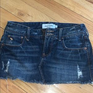 abercrombie denim mini skirt
